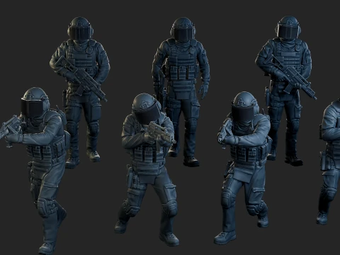 Tactical Gear GSG 9 TG1 Pack 1 3D Print Model