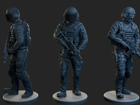 Tactical Gear GSG 9 TG1 Pack 1 3D Print Model