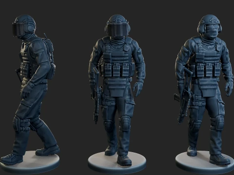 Tactical Gear GSG 9 TG1 Pack 1 3D Print Model