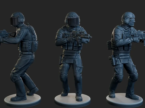 Tactical Gear GSG 9 TG1 Pack 1 3D Print Model