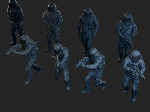 Tactical Gear GSG 9 TG1 Pack 1 3D Print Model