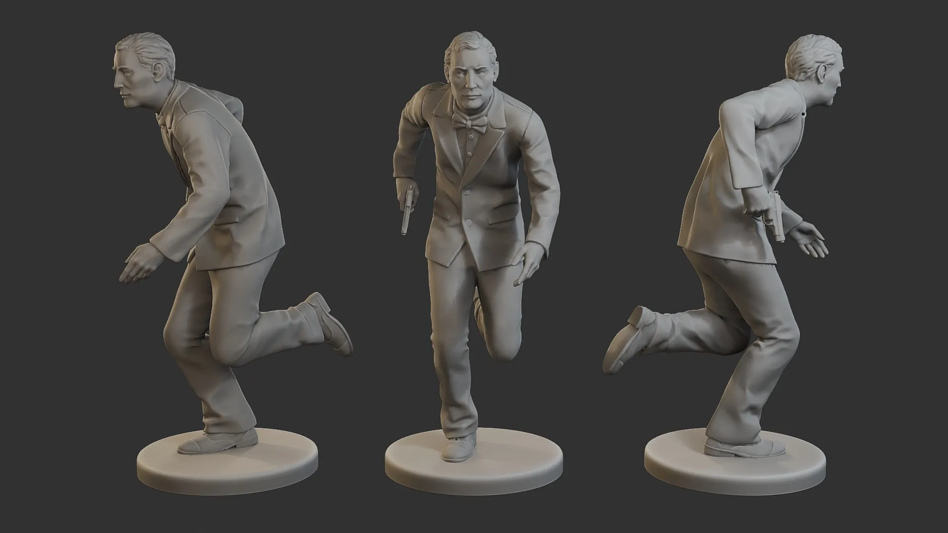 Male Spy Agent MSA1 002 3D Print Model .c4d .max .obj .3ds .fbx .stl .blend 