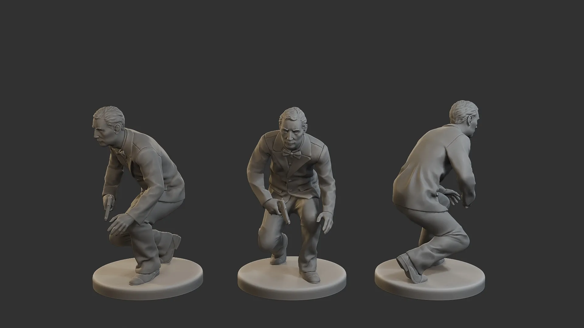 Male Spy Agent MSA1 003 3D Print Model .c4d .max .obj .3ds .fbx .stl .blend 