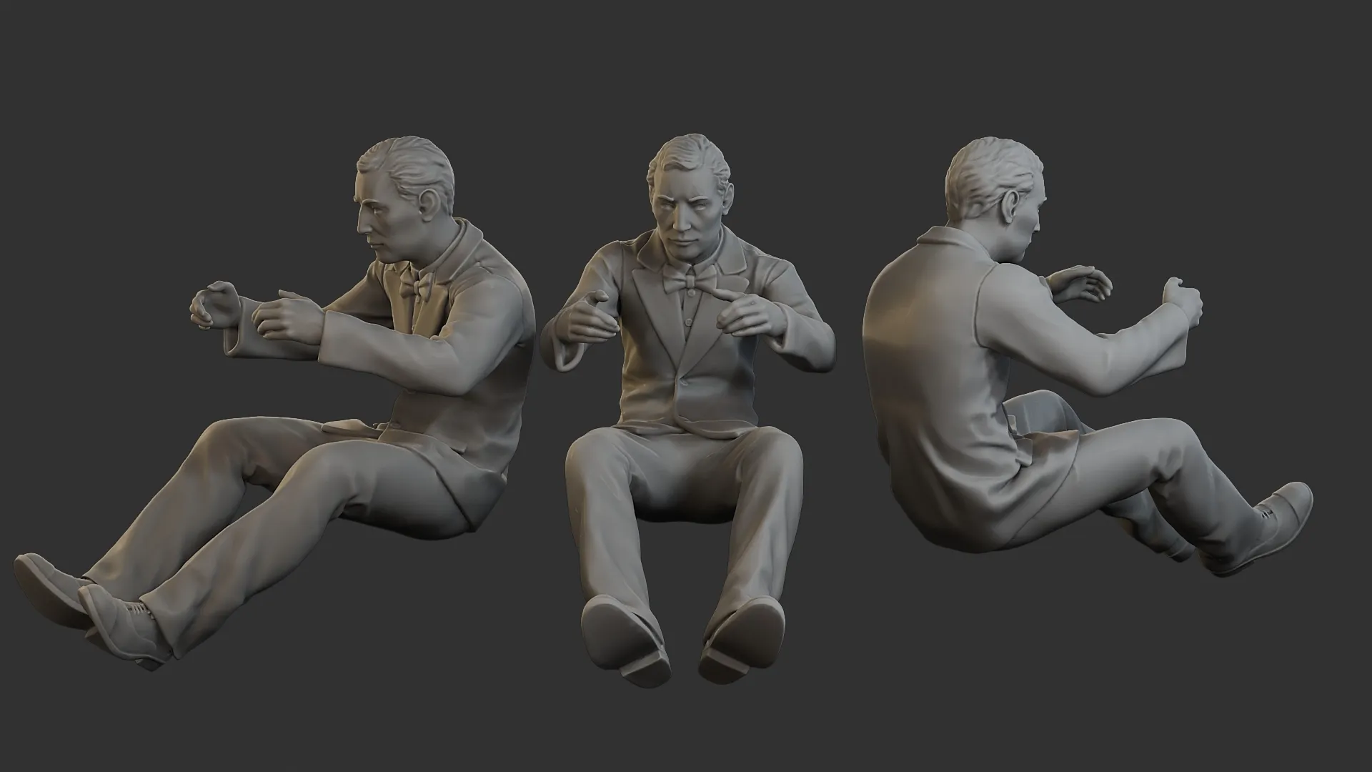 Male Spy Agent MSA1 005 3D Print Model .c4d .max .obj .3ds .fbx .stl .blend 