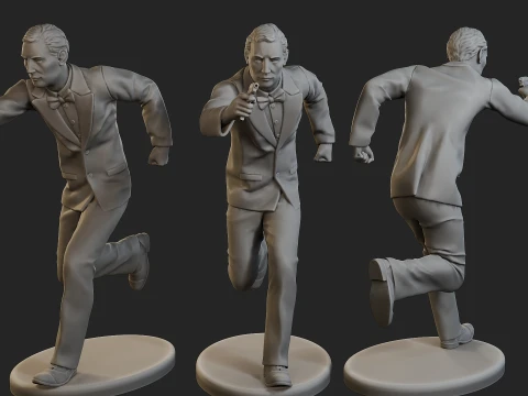 Male Spy Agent MSA1 007 3D Print Model