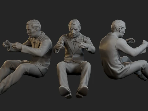 Male Spy Agent MSA1 Pack1 3D Print Model
