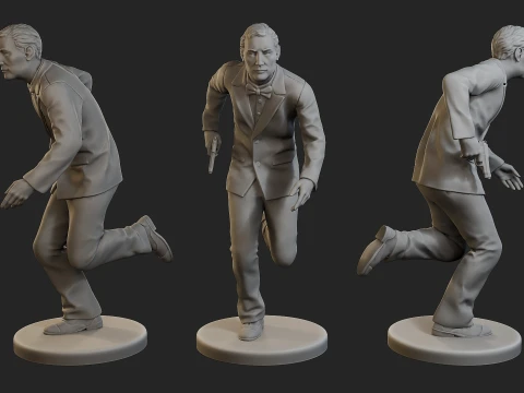 Male Spy Agent MSA1 Pack1 3D Print Model