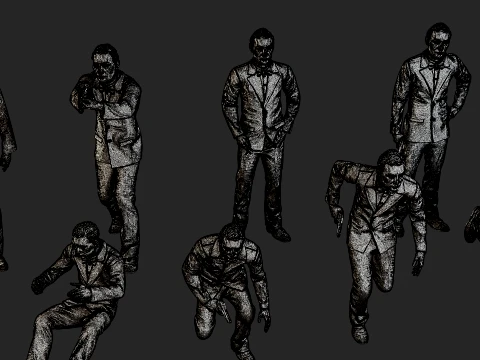 Male Spy Agent MSA1 Pack1 3D Print Model