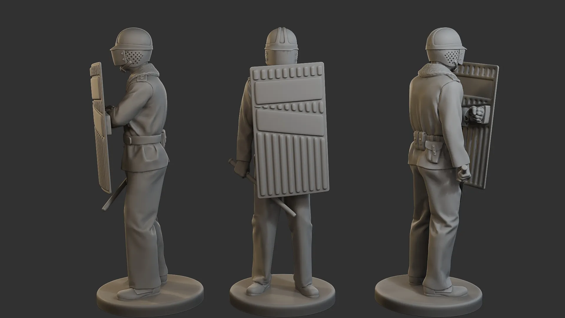 Czech communist riot police CCRP1 002 3D Print Model .c4d .max .obj .3ds .fbx .stl .blend 