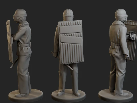 Czech communist riot police CCRP1 002 3D Print Model
