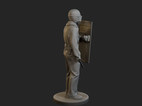 Czech communist riot police CCRP1 002 3D Print Model