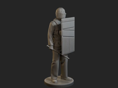 Czech communist riot police CCRP1 002 3D Print Model