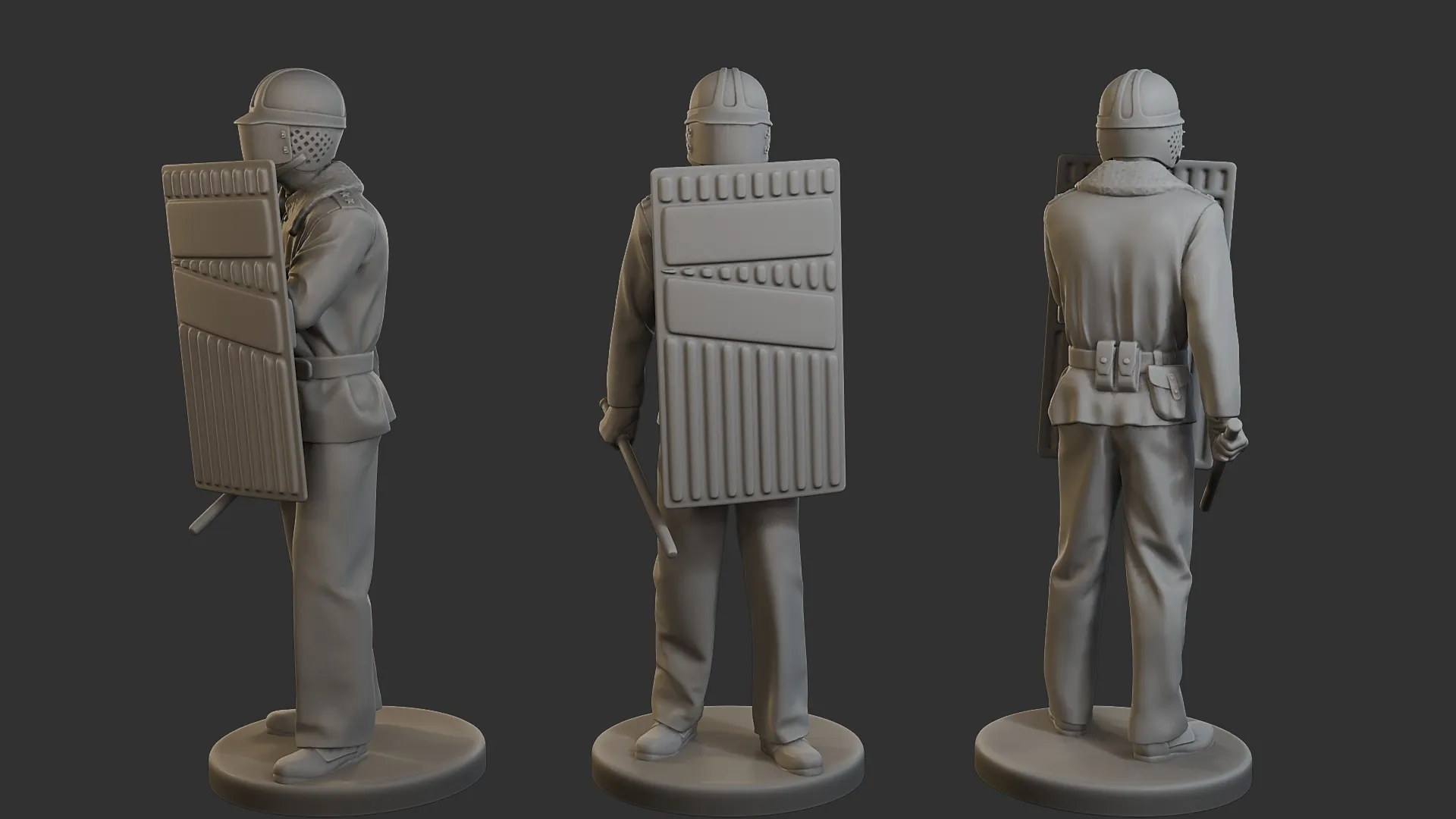 Czech communist riot police CCRP1 003 3D Print Model .c4d .max .obj .3ds .fbx .stl .blend 