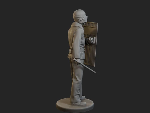 Czech communist riot police CCRP1 003 3D Print Model