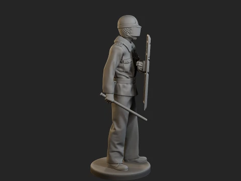 Czech communist riot police CCRP1 003 3D Print Model