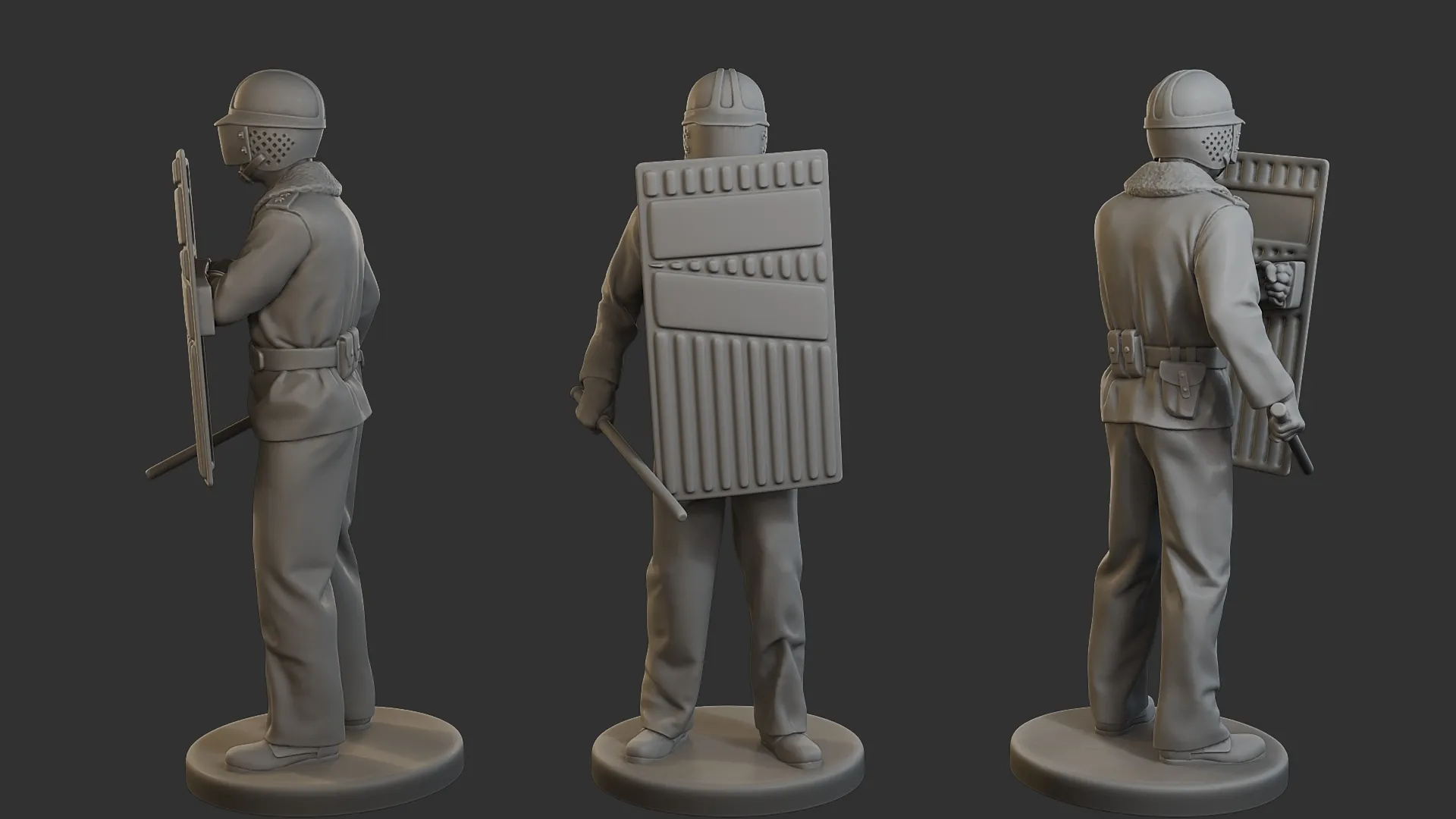 Czech communist riot police CCRP1 004 3D Print Model .c4d .max .obj .3ds .fbx .stl .blend 
