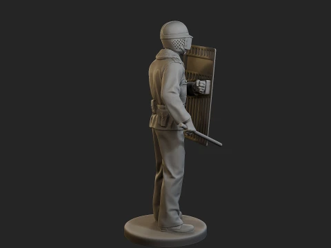 Czech communist riot police CCRP1 004 3D Print Model
