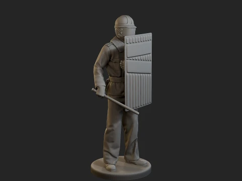 Czech communist riot police CCRP1 004 3D Print Model