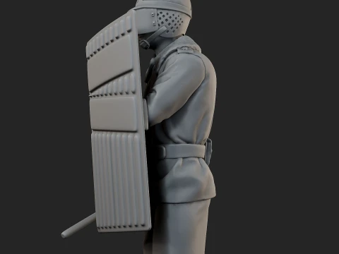 Czech communist riot police CCRP1 004 3D Print Model