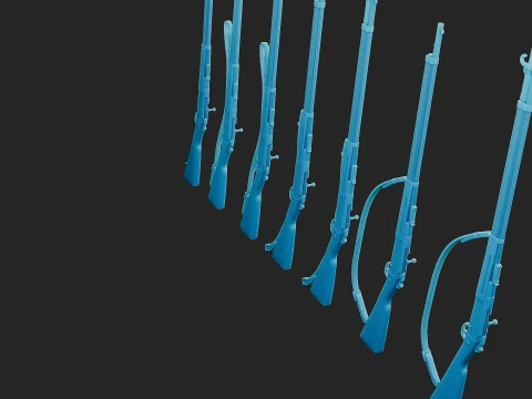 Free French Lebel 1886 WW1 Rifle 3D Print Model