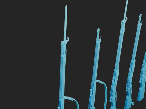 Free French Lebel 1886 WW1 Rifle 3D Print Model