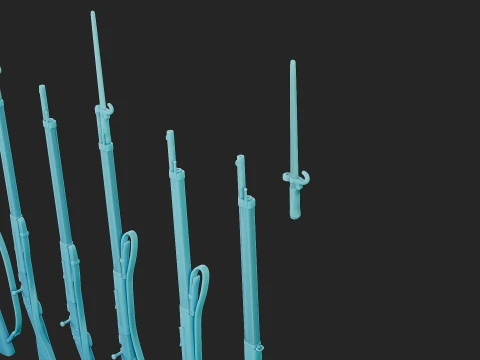 Free French Lebel 1886 WW1 Rifle 3D Print Model