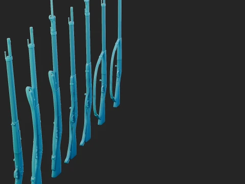 Free French Lebel 1886 WW1 Rifle 3D Print Model