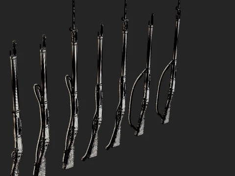 Free French Lebel 1886 WW1 Rifle 3D Print Model