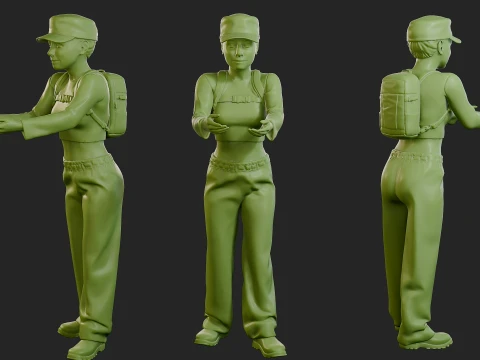 Street Woman 001 3Dプリントモデル
