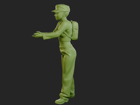 Street Woman 001 3D Print Model