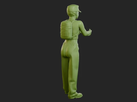 Street Woman 001 3D Print Model