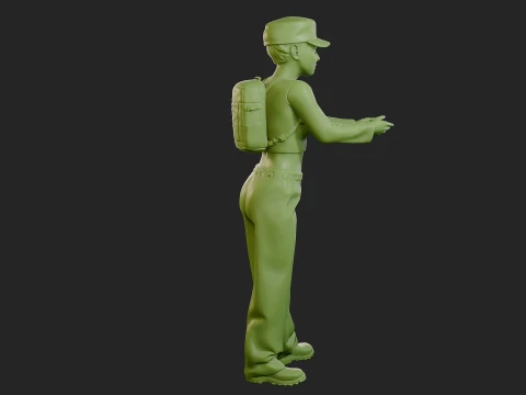 Street Woman 001 3D Print Model