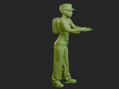 Street Woman 001 3D Print Model