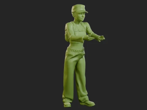 Street Woman 001 3D Print Model