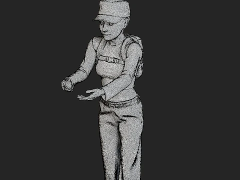 Street Woman 001 3D Print Model