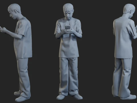 Street Boy 001 3Dプリントモデル
