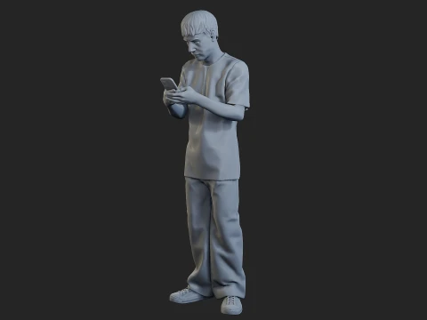 Street Boy 001 3D Print Model