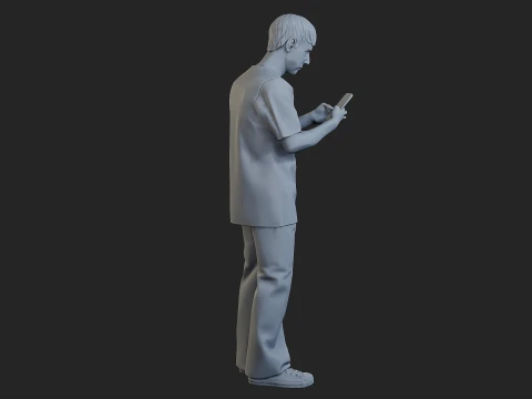 Street Boy 001 3D Print Model