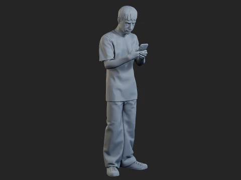 Street Boy 001 3D Print Model