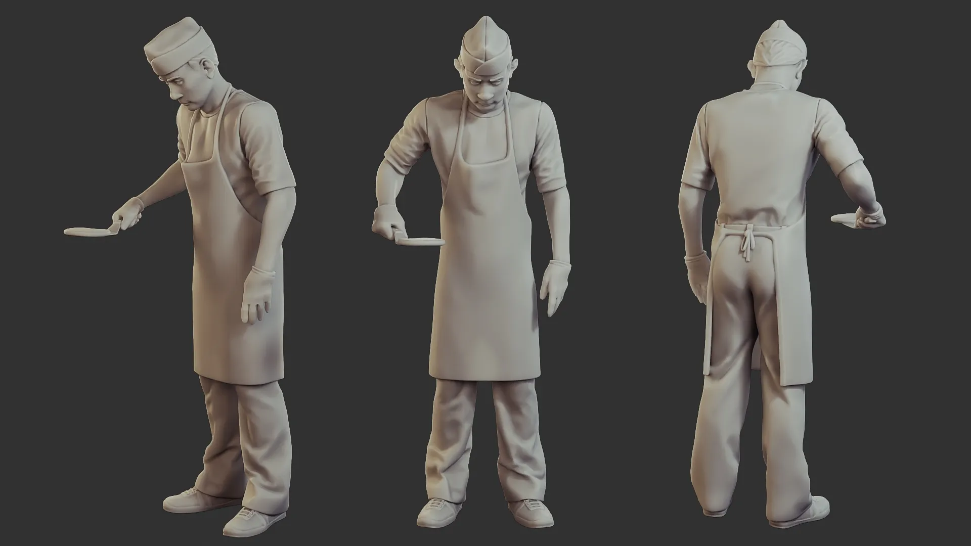 Food vendor 005 3D Print Model .c4d .max .obj .3ds .fbx .stl .blend 