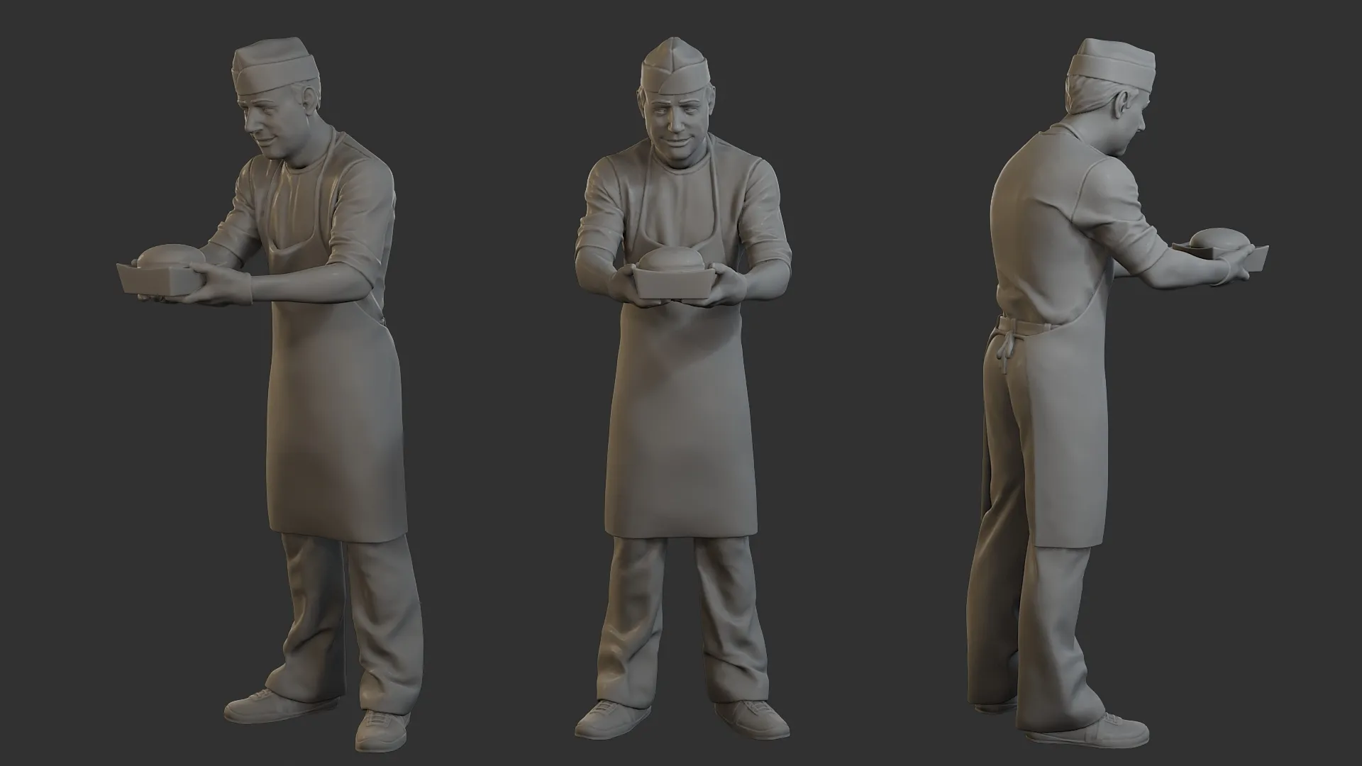 Food vendor 006 3D Print Model .c4d .max .obj .3ds .fbx .stl .blend