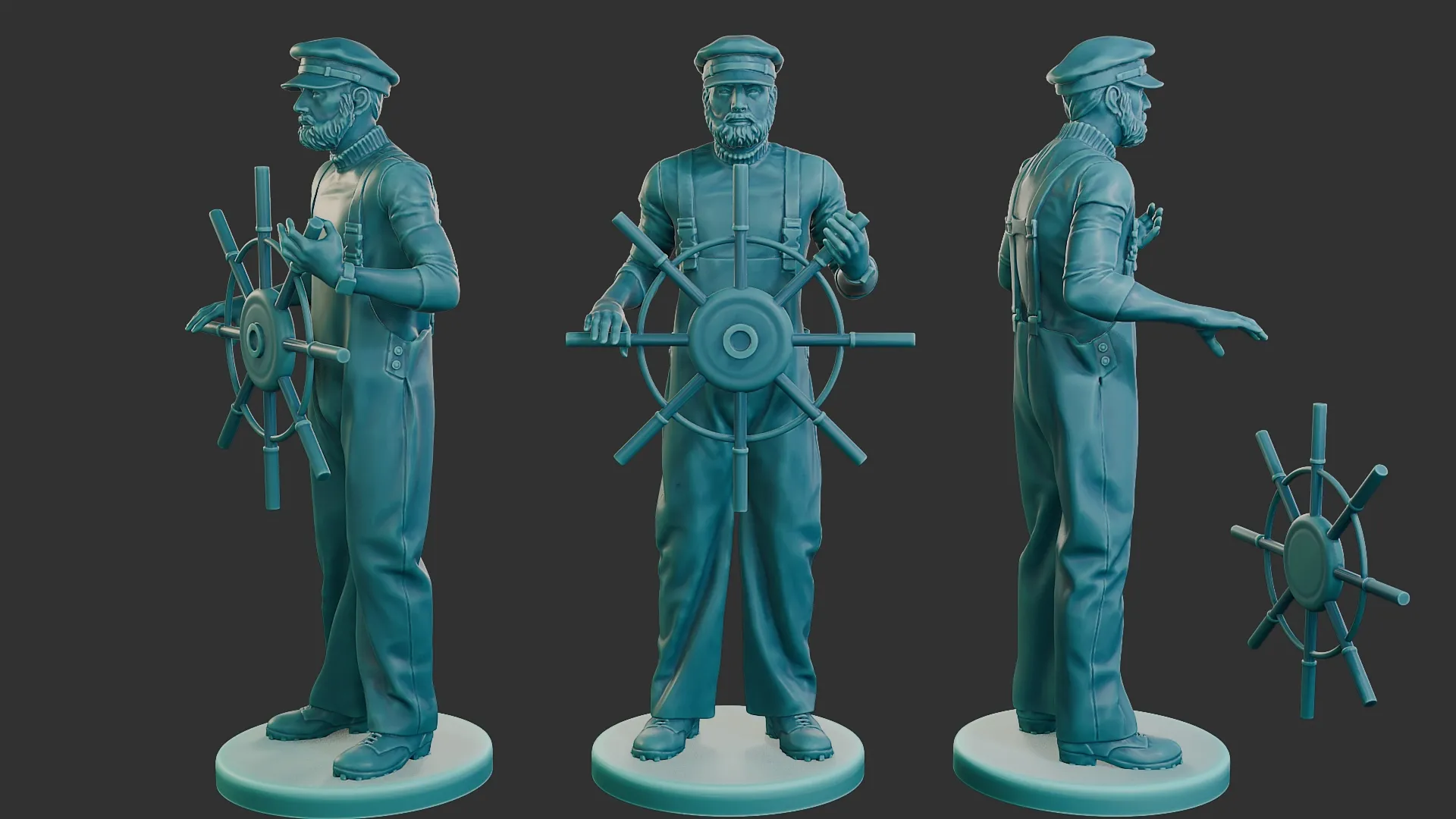 Actual Fisherman AFM1 001 3D Print Model .c4d .max .obj .3ds .fbx .stl .blend 