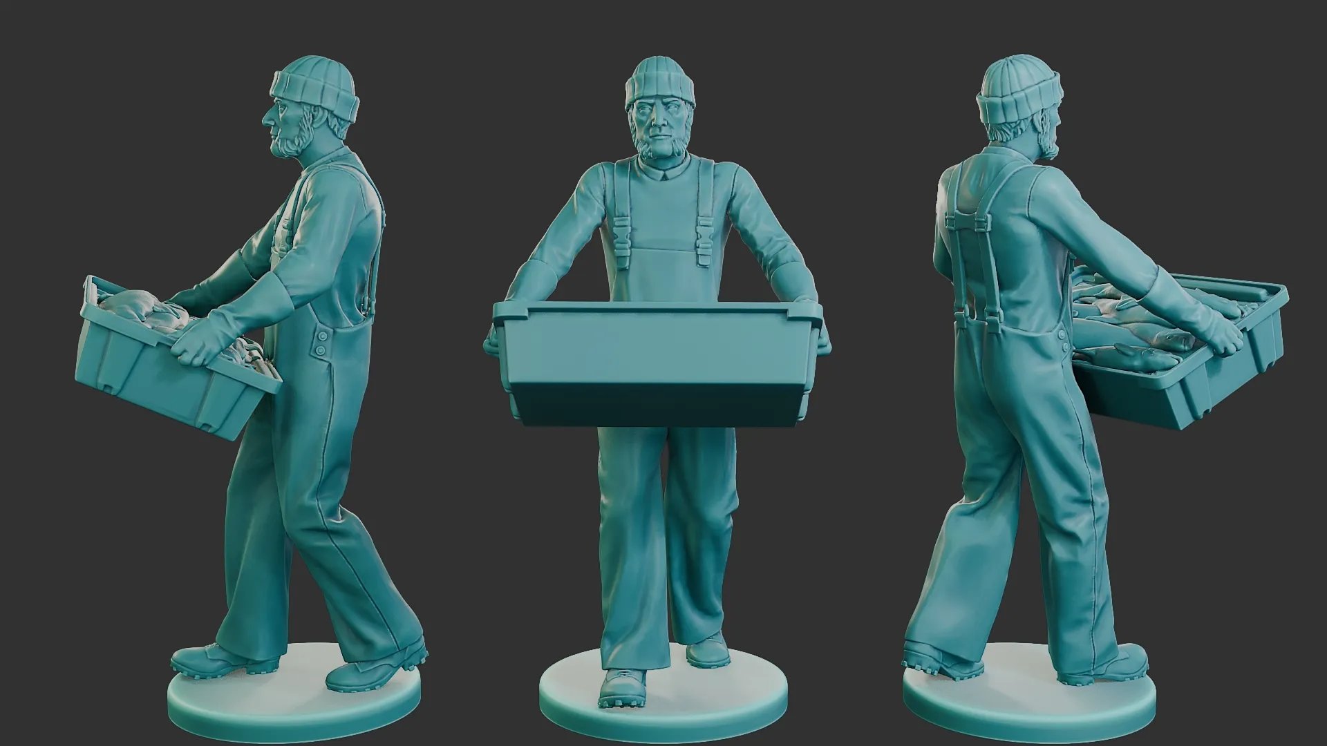 Actual Fisherman AFM1 004 3D Print Model .c4d .max .obj .3ds .fbx .stl .blend 