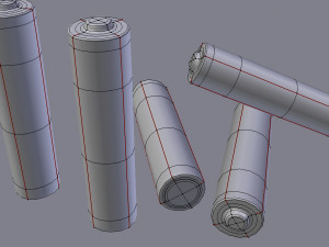 low poly batteries 3D 모델