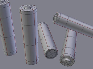 низькополігональні батареї 3D Модель