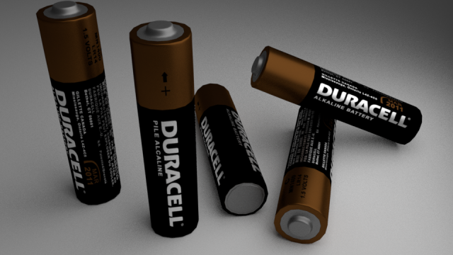 low poly batteries 3D 모델 .c4d .max .obj .3ds .fbx .stl .blend 