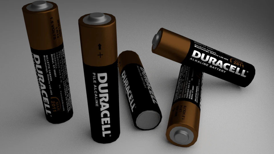 низькополігональні батареї 3D Модель .c4d .max .obj .3ds .fbx .stl .blend 