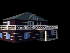 two storey house 3D Model