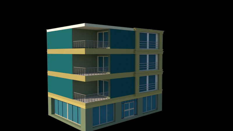 इमारत 3D मॉडल .c4d .max .obj .3ds .fbx .stl .blend 
