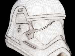 star wars first order stormtrooper helmet 3D 모델